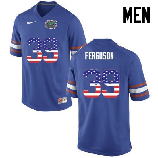 Men's Florida Gators #39 Ryan Ferguson NCAA Nike Blue USA Flag Fashion Authentic Stitched College Football Jersey WRY1162AD